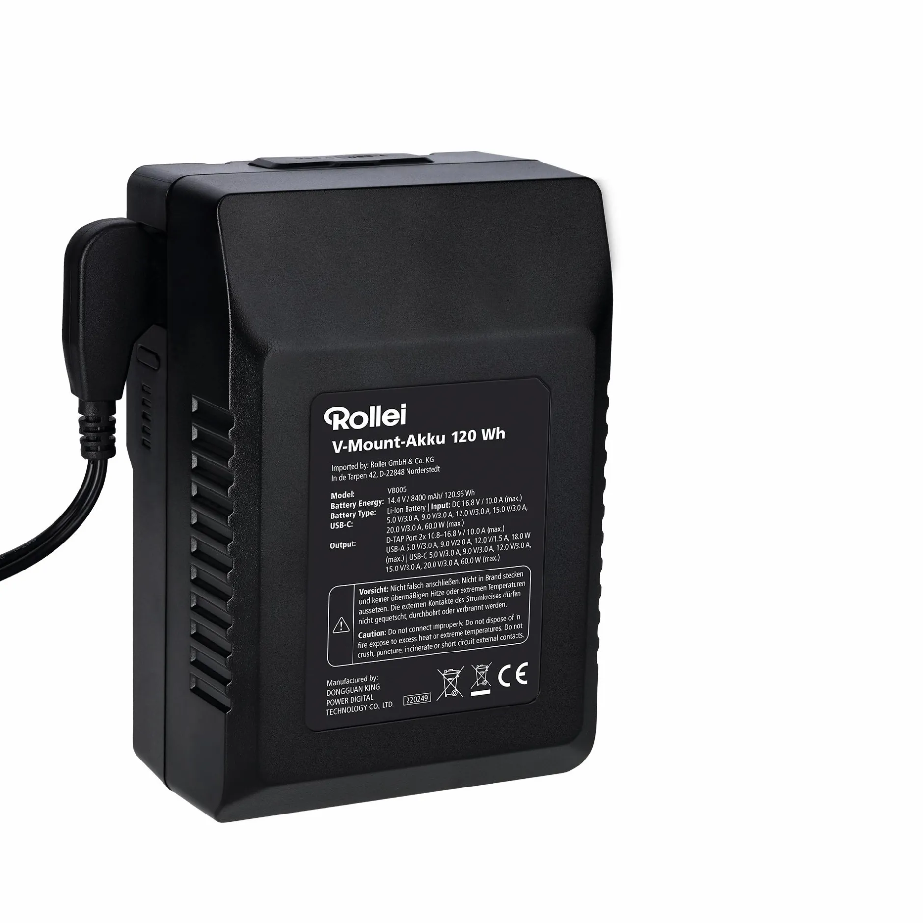 Rollei Akku & Ladegeräte|Led Zubehör-Akku | V-Mount | versch. Kapazitäten