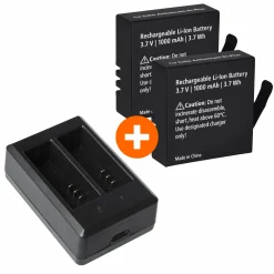 Rollei Akku & Ladegeräte-Bundle 2x Akku + 1x Batterie Ladegerät für 6s /8s /9s /10s /11s