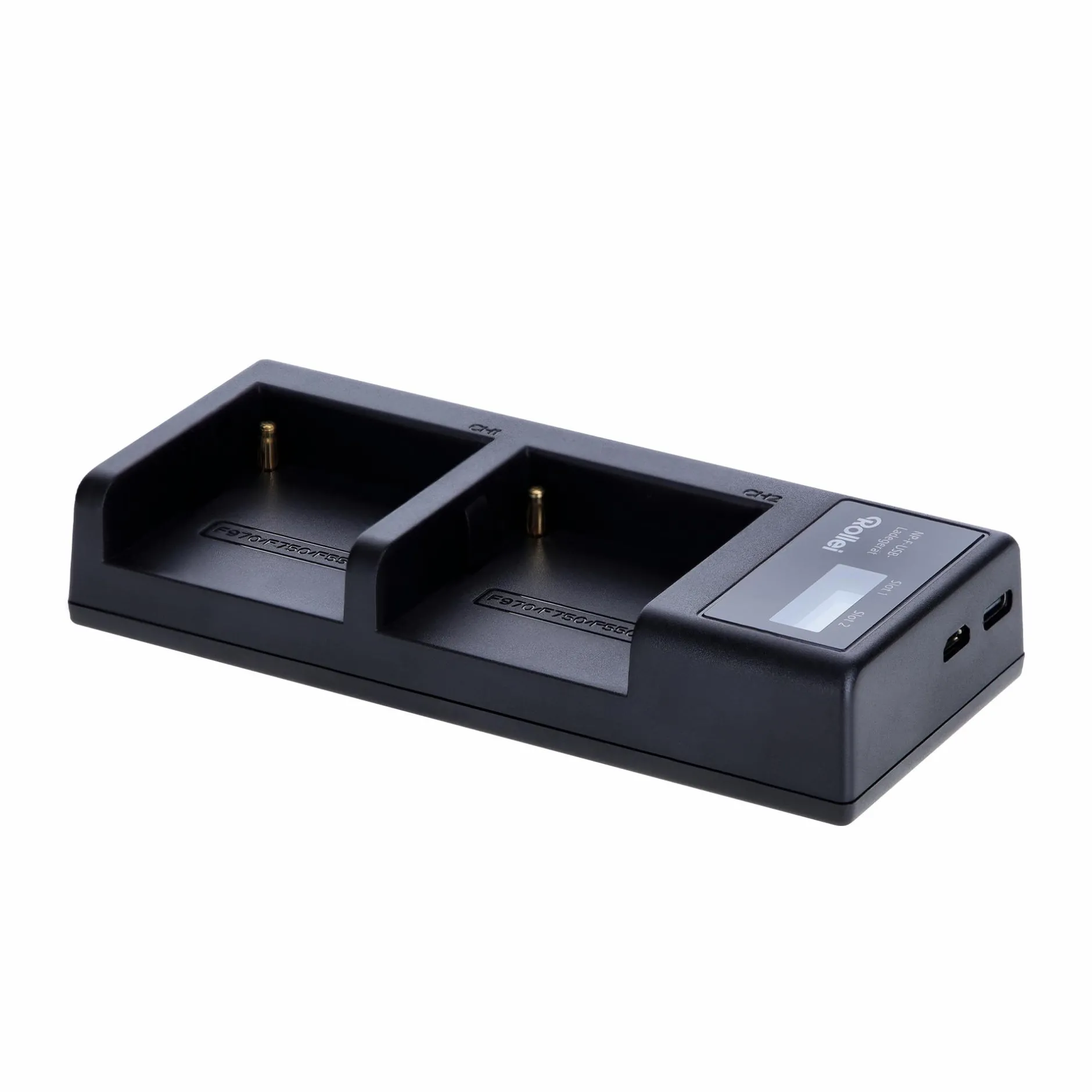 Rollei Akku & Ladegeräte|Led Zubehör-Ladegerät | für NP-F Akkus | Dual Charger