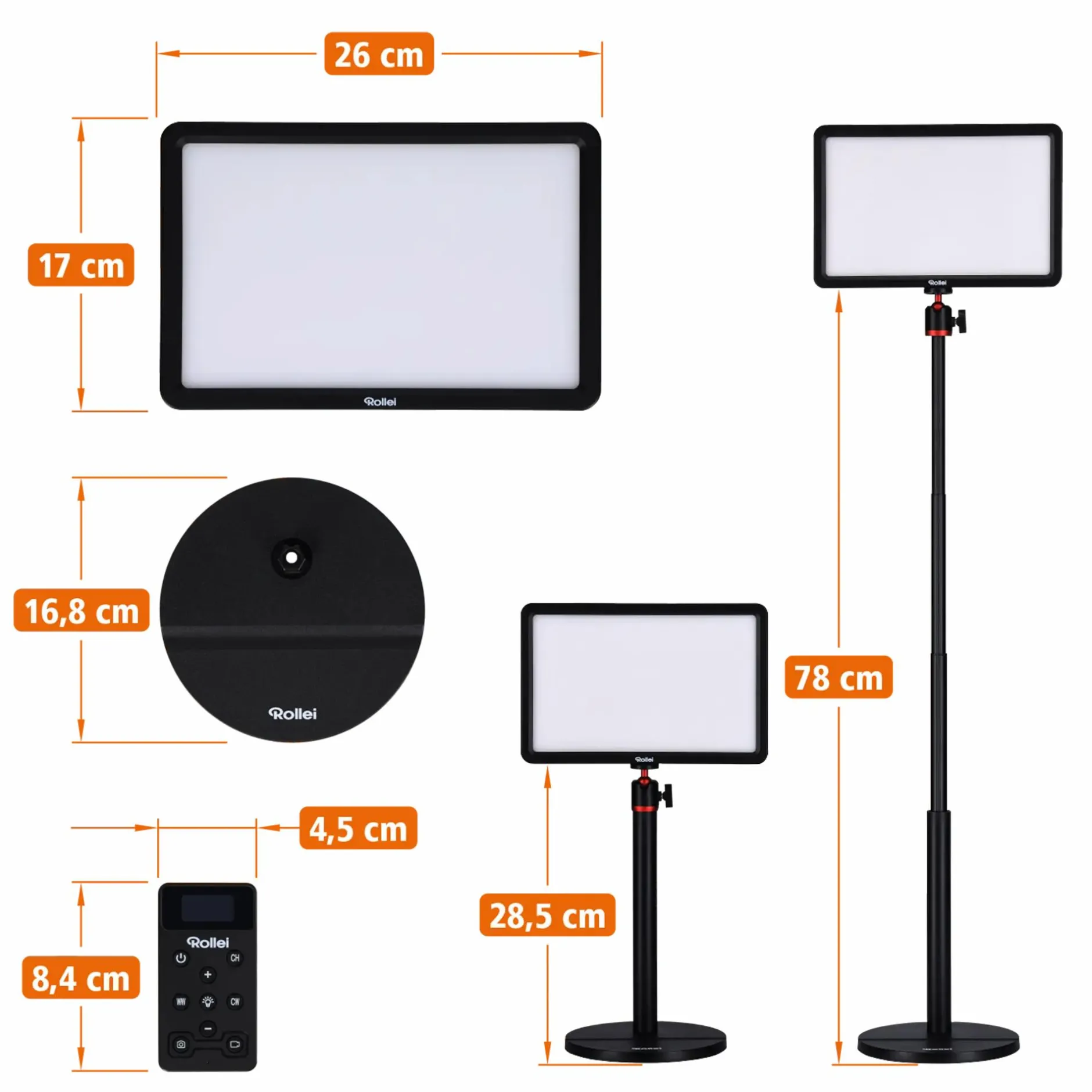 Rollei Pocket Led|Pocket Led-LUMIS Key Light Pro - LED-Streaming-Licht