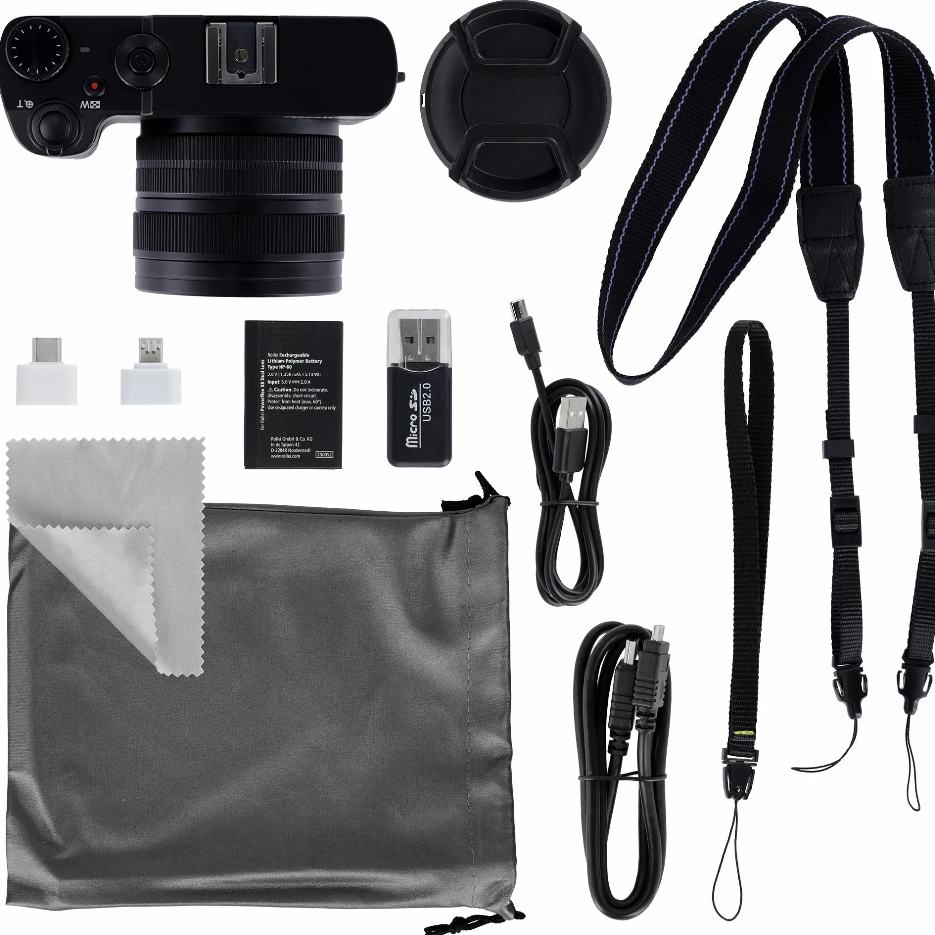 Rollei Digitalkameras-Powerflex X8 Dual Lens | 64 MP Digitalkamera mit 5K