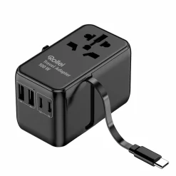Rollei Netzteile|Reiseadapter-Reiseadapter I 100 Watt I mit 3 USB-C- & 2 USB-A-Anschlüssen