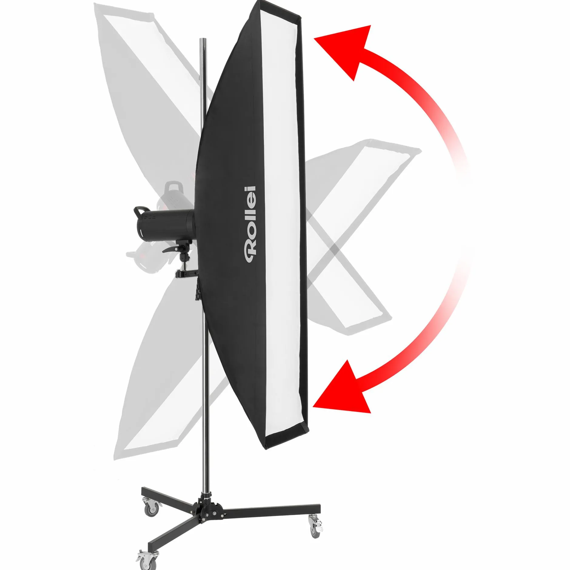 Rollei Lampenstative|Lampenstative-Rollstativ mit Gleitarm