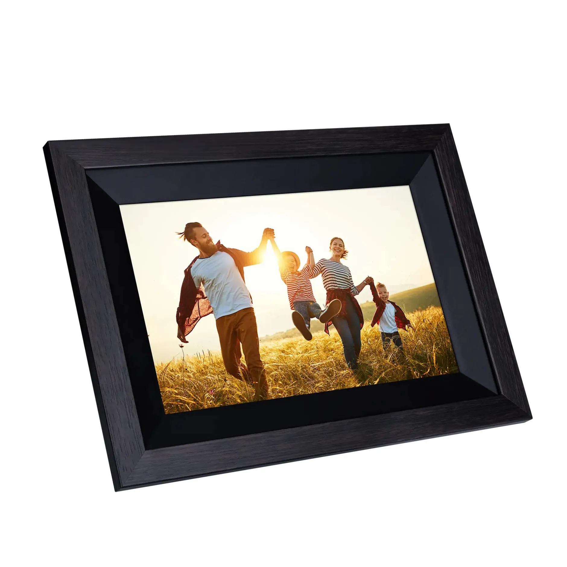 Rollei Digitale Bilderrahmen-Smarter Bilderrahmen | 10" Diagonale | Wifi | Frameo App | Holzrahmen | Modell 105