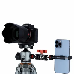 Rollei Halterungen|L-Winkel Und Halterungen-Smartphone-Halter für Stativ-Mittelsäule | Breiter Klemmbereich 6,5-8,5 cm