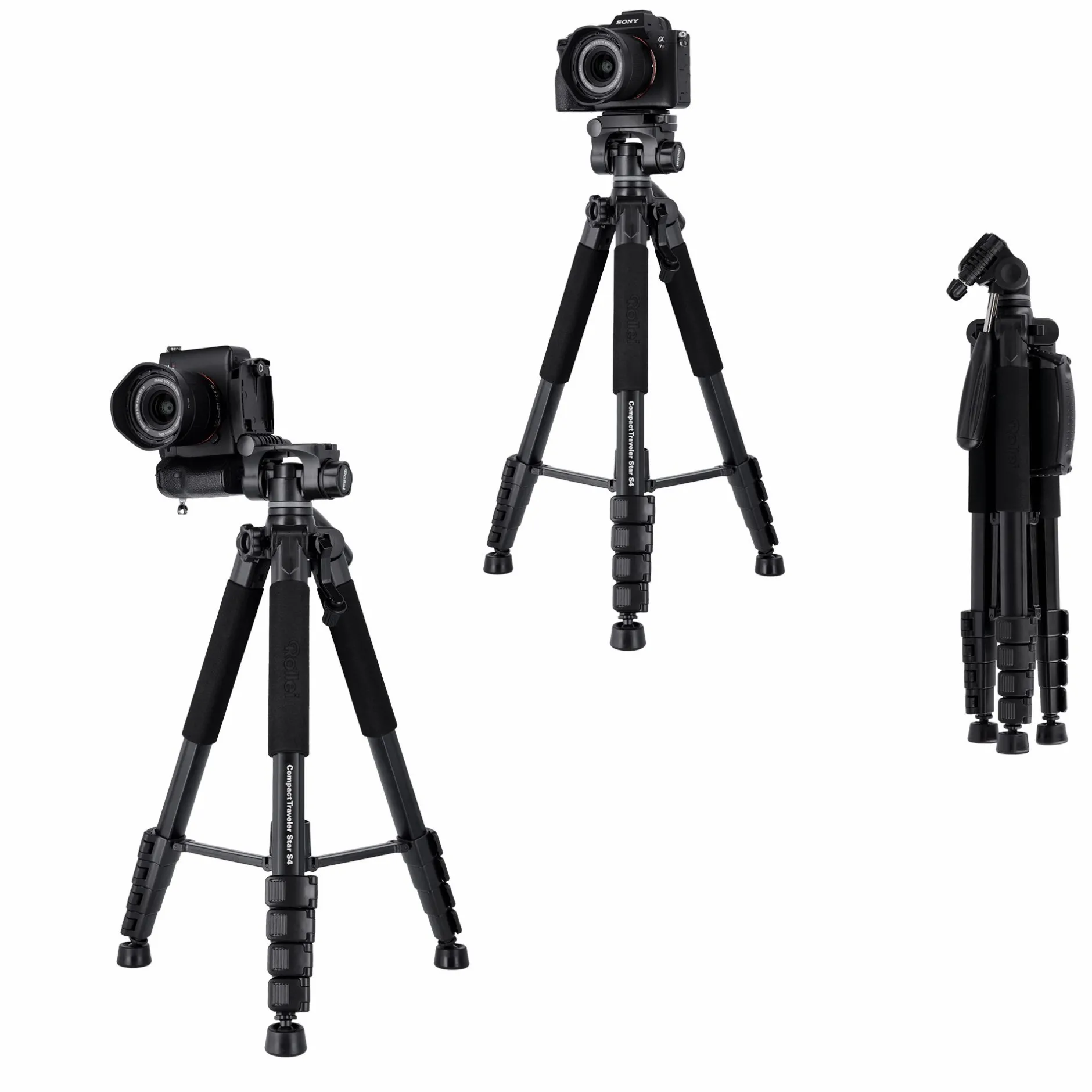 Rollei C-Serie|Smartphone-Stative-Stativ I Aluminium I Compact Traveler Star S4